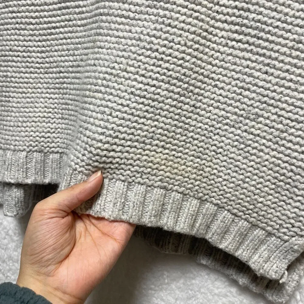 Marine Layer Women’s‎ Gray Chunky Knit Turtleneck Sweater Size Small Cozy Casual